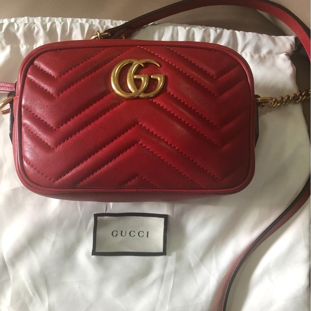 gucci marmont crossbody red