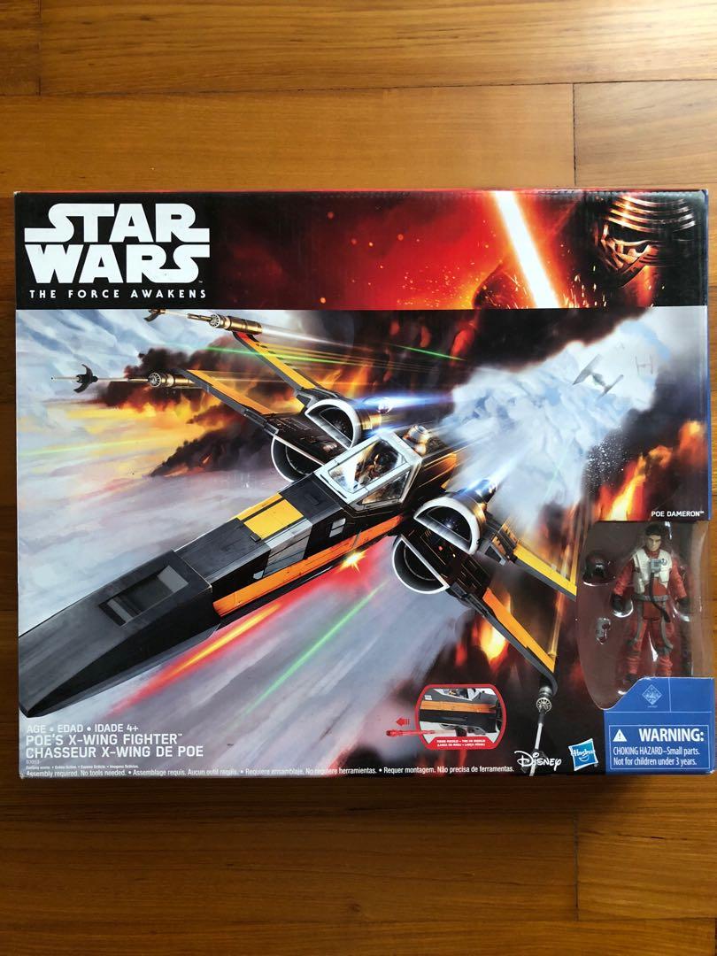 Hasbro Star Wars force awakens poe xwing x wing fighter, Hobbies