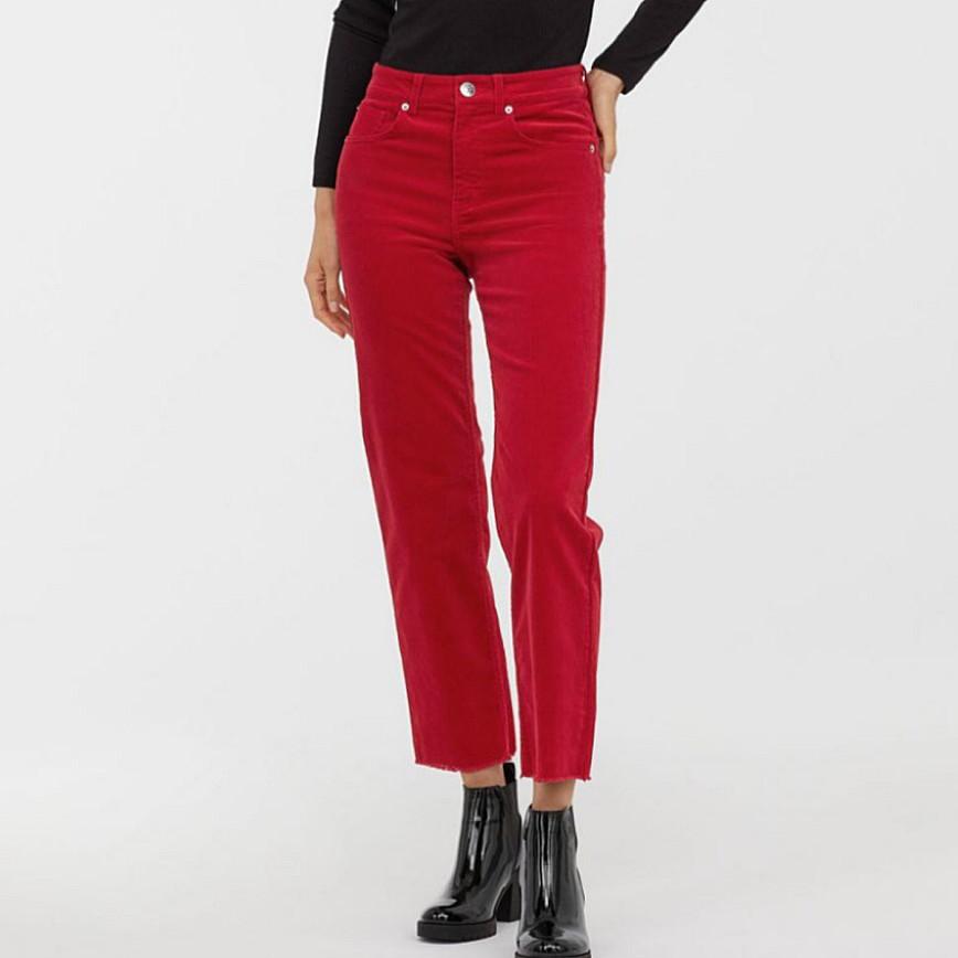 Red corduroy trousers womens Clearance