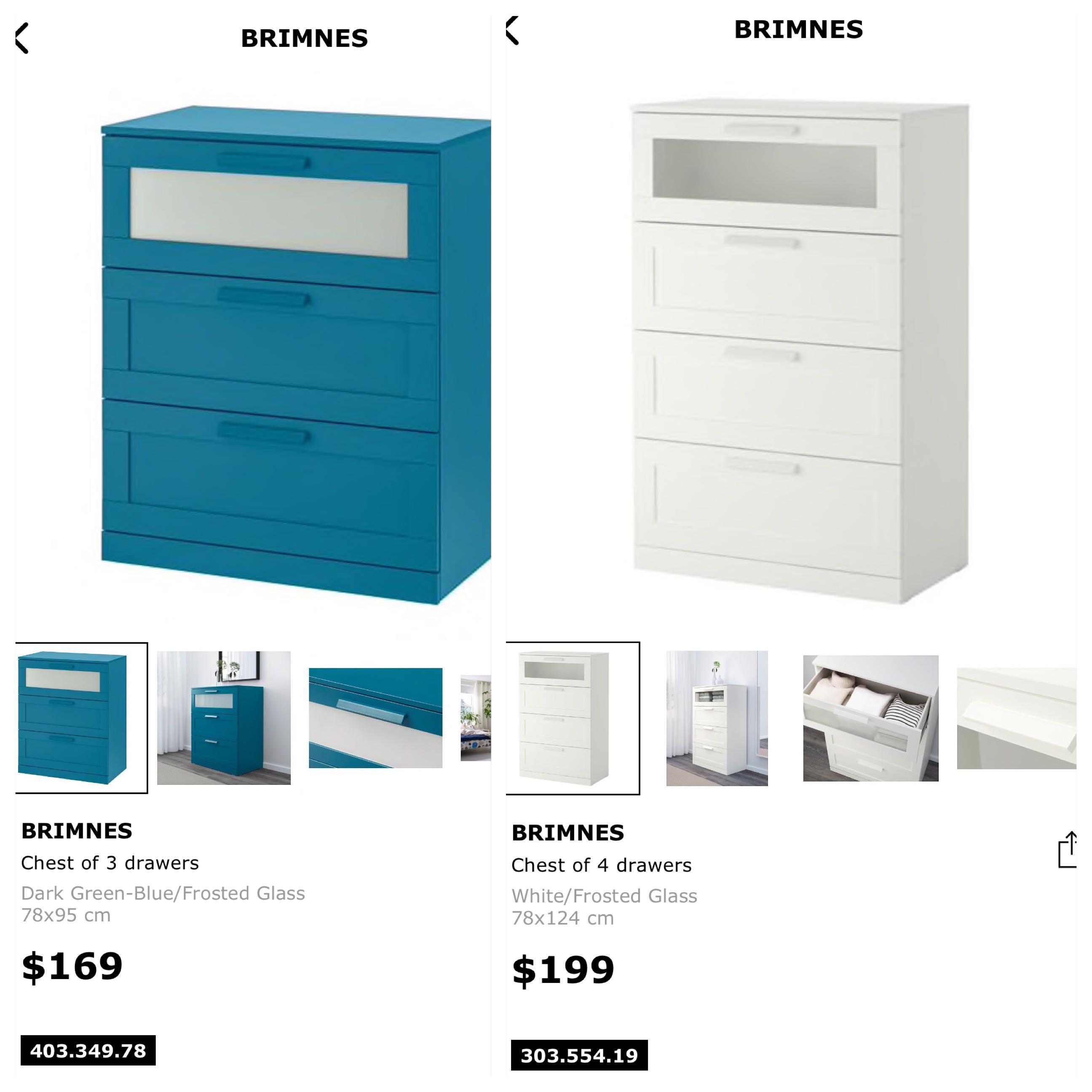 Ikea Brimnes Chest Drawers Blue And White Available Furniture