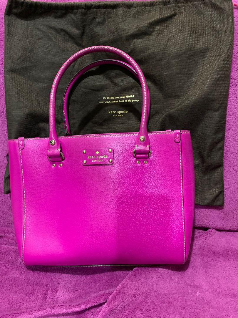 Kate Spade Fuschia Pink Hand Bag, Women's Fashion, Bags & Wallets, Purses &  Pouches on Carousell