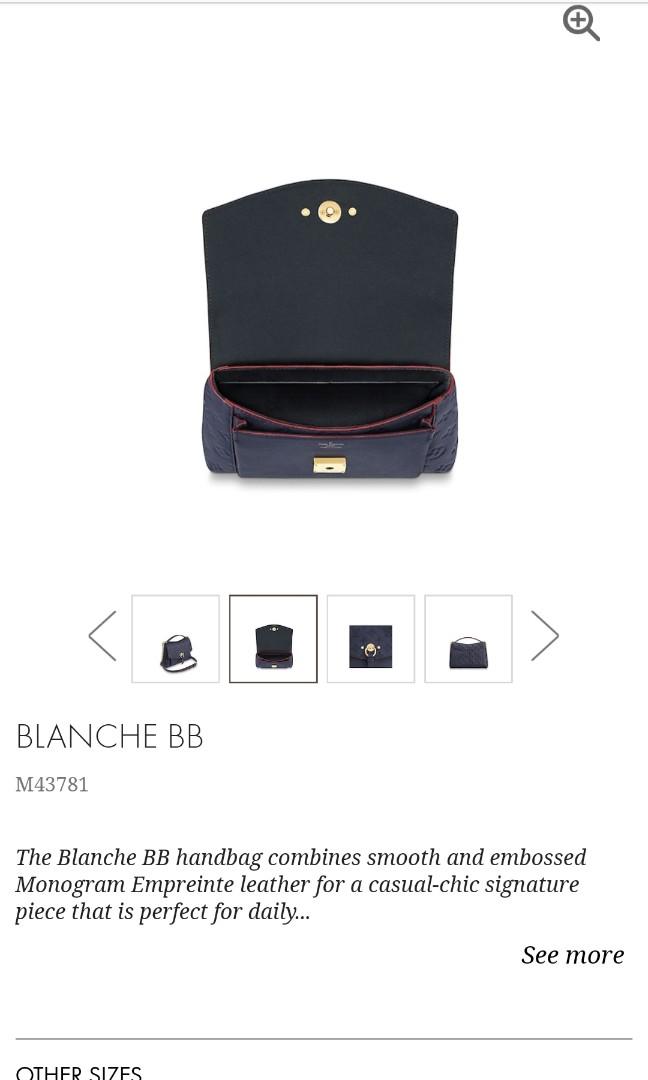 M43781 Louis Vuitton Monogram Empreinte Blanche BB-Marine Rouge