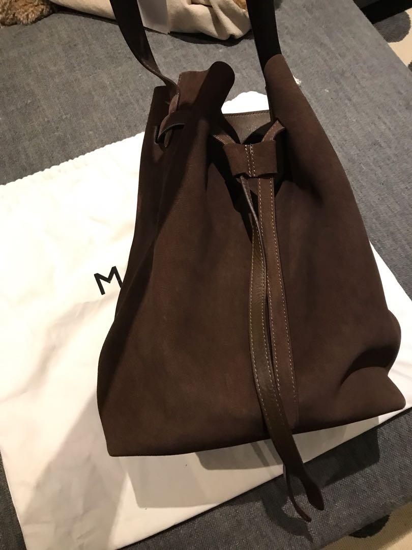 Mansur Gavriel Drawstring Hobo bag in brown chocolate NEW Women s
