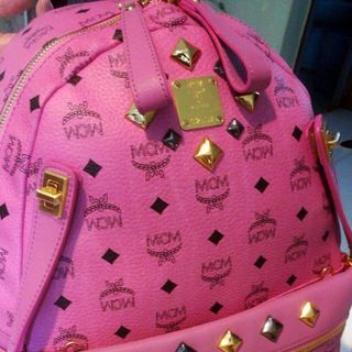 MCM Studded Large Backpack