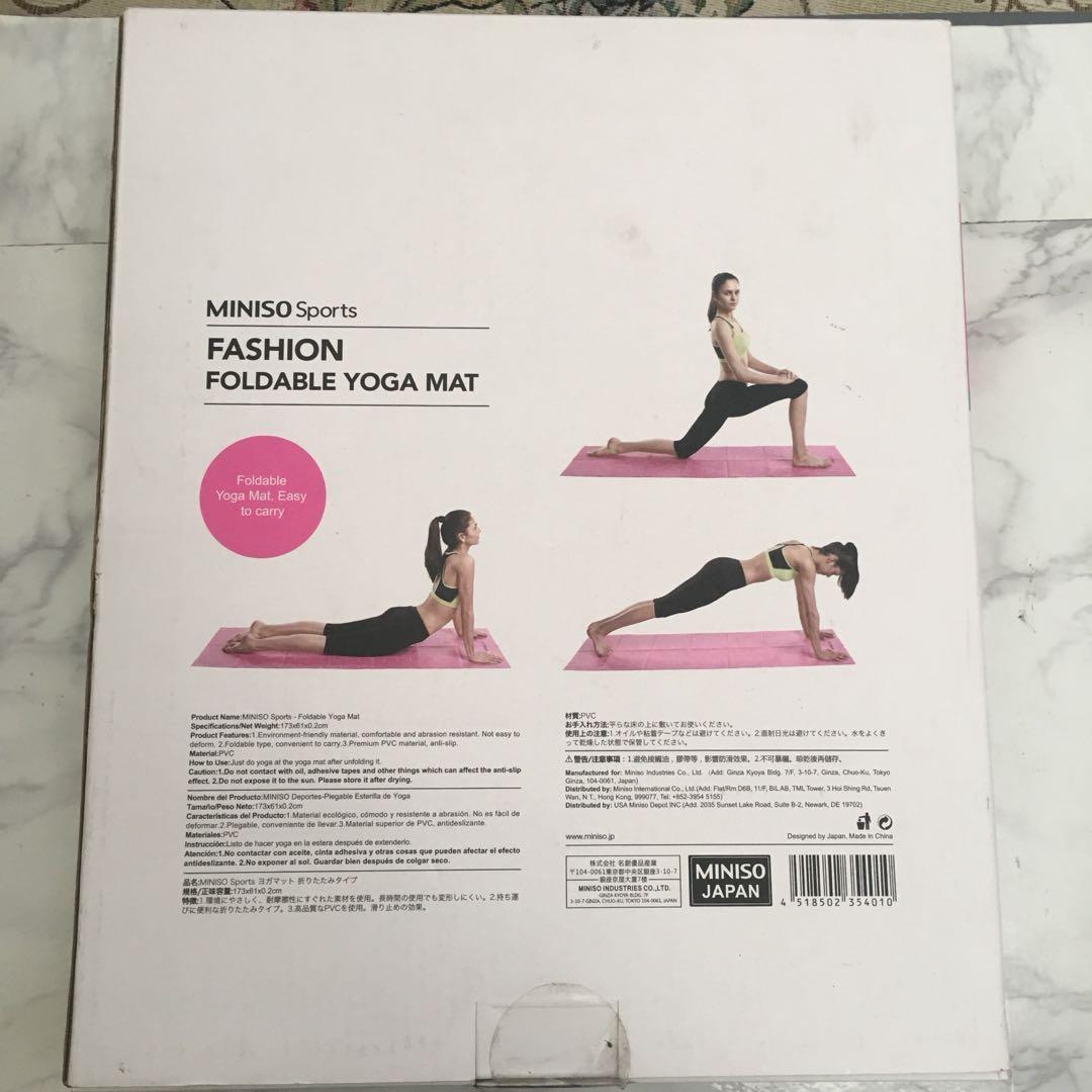 miniso foldable yoga mat