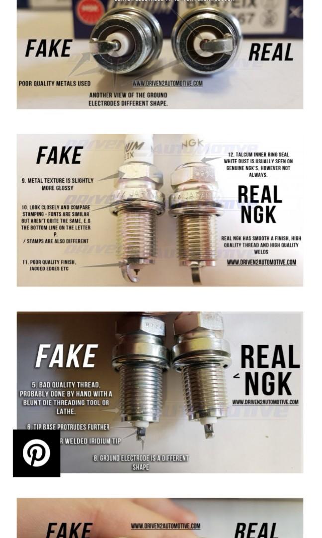 Real or Fake NGK Spark plug, Car Accessories, Accessories on Carousell
