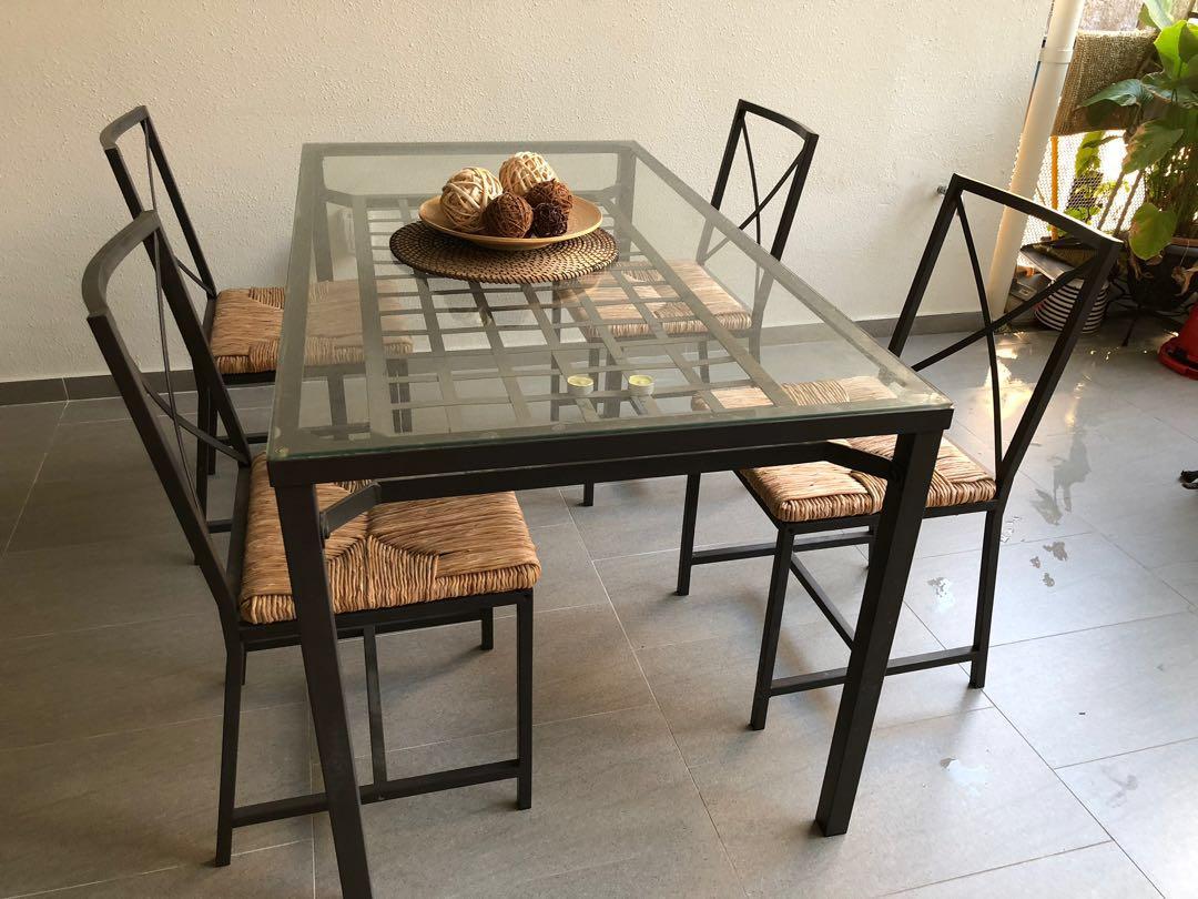 Outdoor Table And 4 Chairs Ikea In Good Condition Furniture Tables Chairs On Carousell