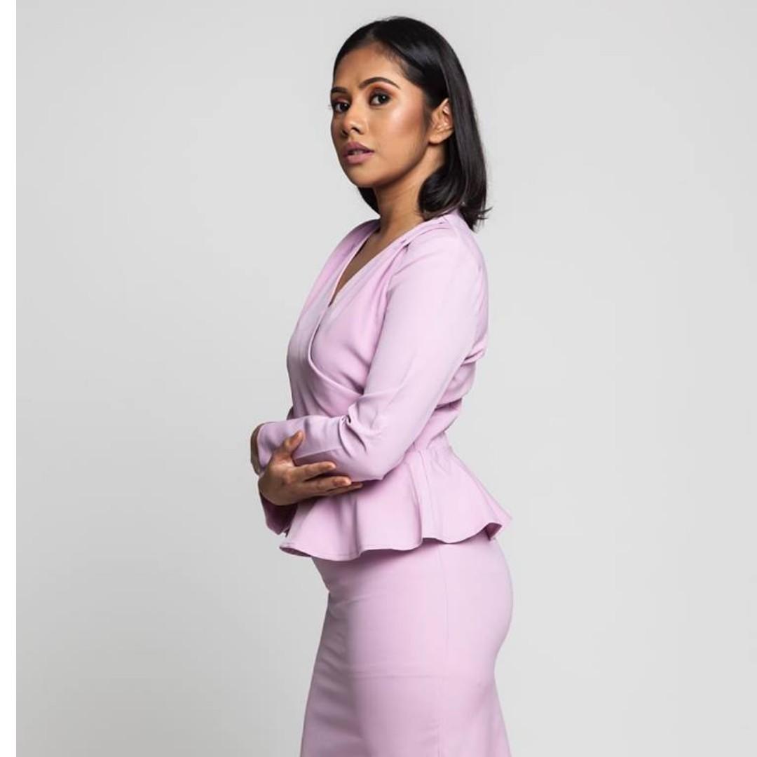 peplum blouse with skirt