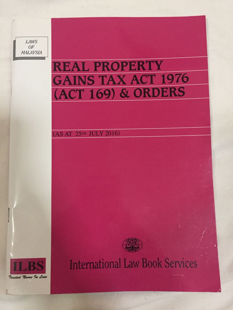 Real Property Gains Tax Act 1976 Textbooks On Carousell
