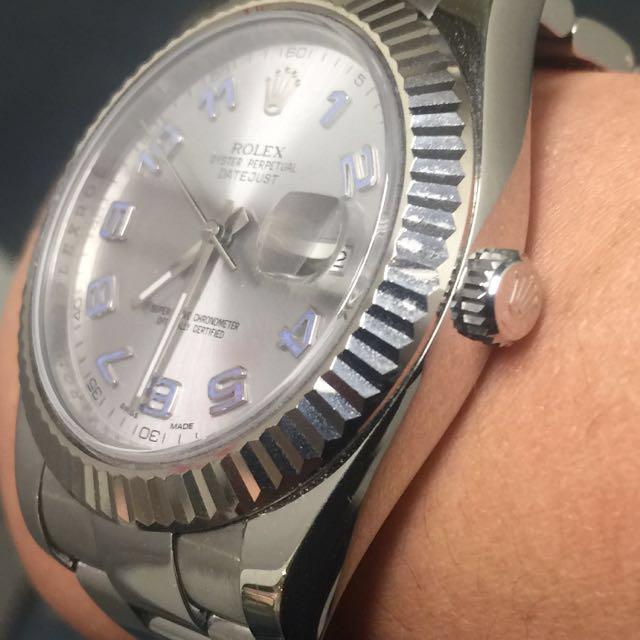 Rolex QUADRANTE ULTIMO MODELLO DATEJUST II 41 mm SILVER ARABI Luxury Watches on Carousell