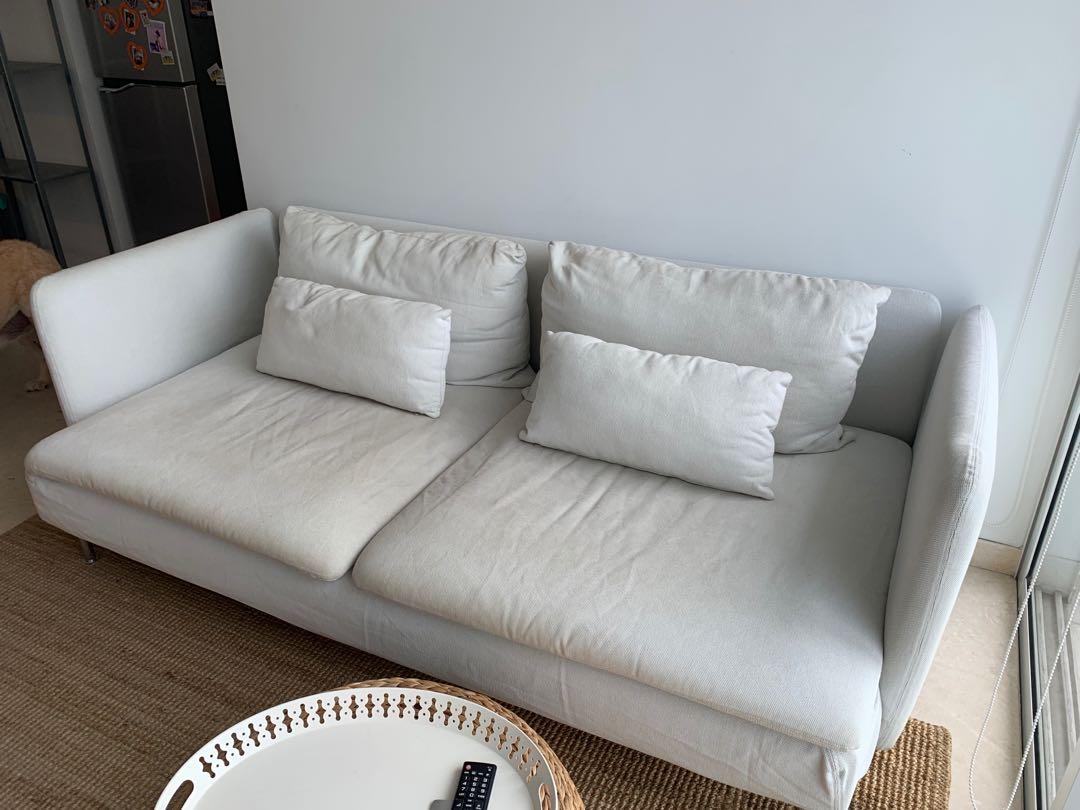 soderhamn ikea 3 seat section with armrest furniture home living furniture chairs on carousell