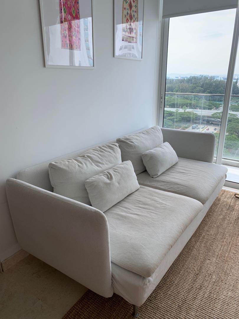 soderhamn ikea 3 seat section with armrest furniture home living furniture chairs on carousell