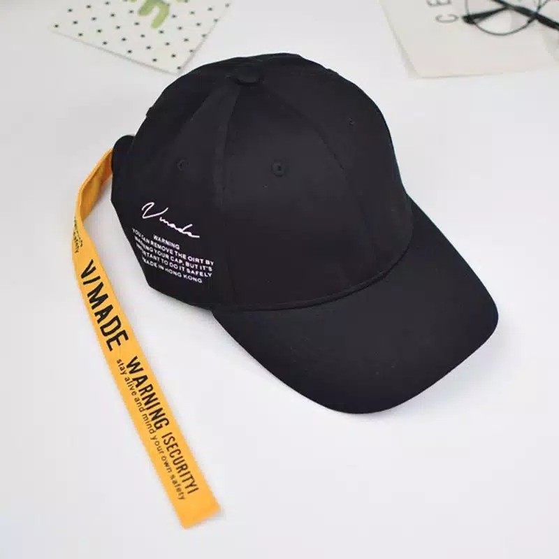 Topi Baseball V Made Korea Long Strap Unisex Warna Hitam Last Stock Fesyen Pria Aksesoris Topi Di Carousell