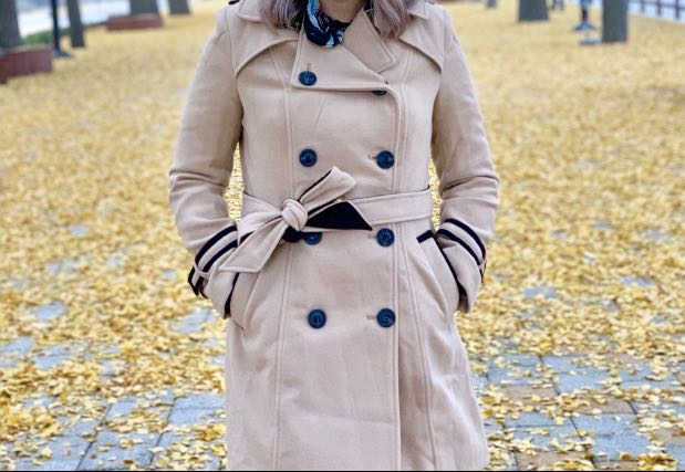 dark brown trench coat