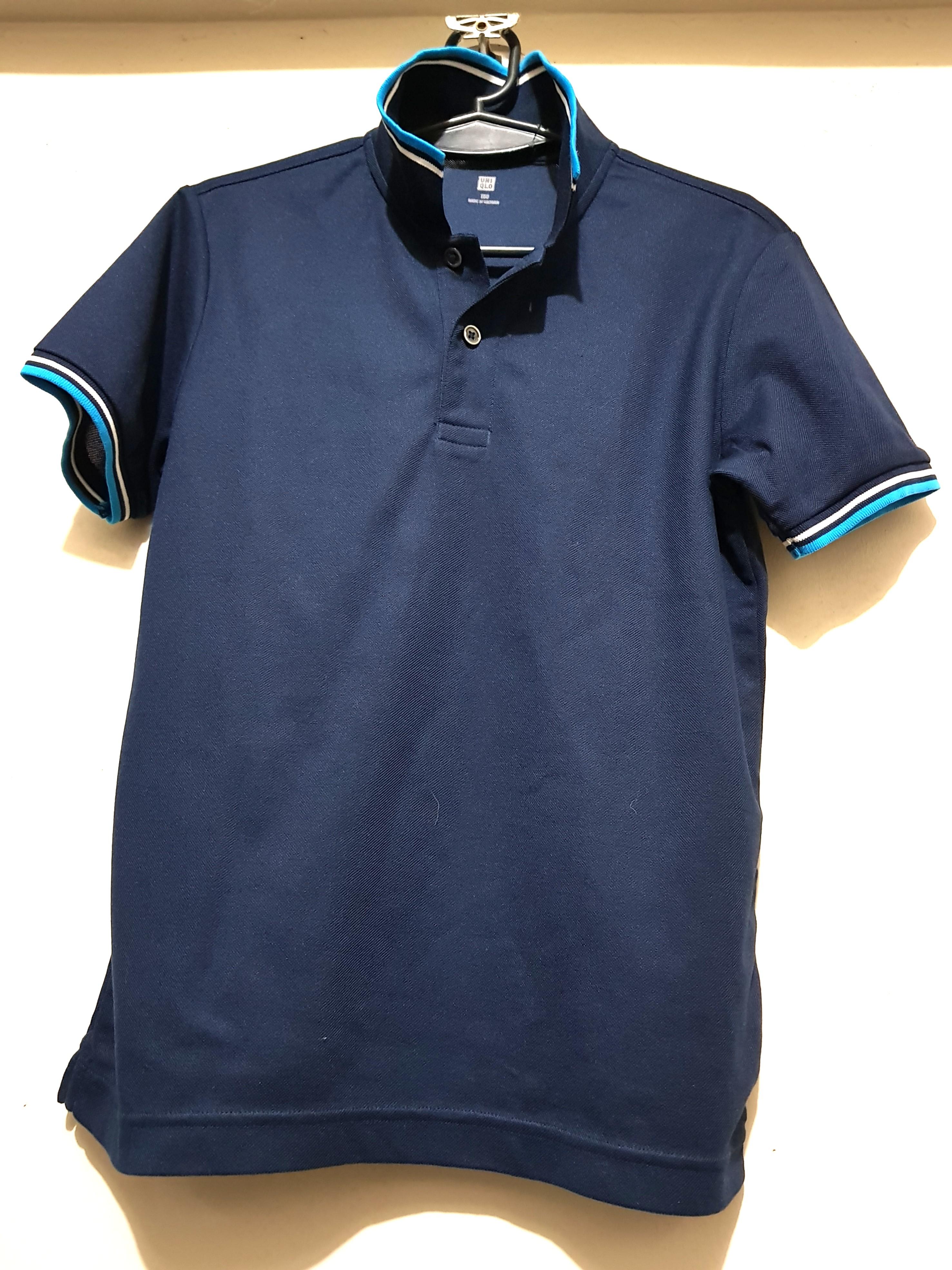 navy blue polo shirt