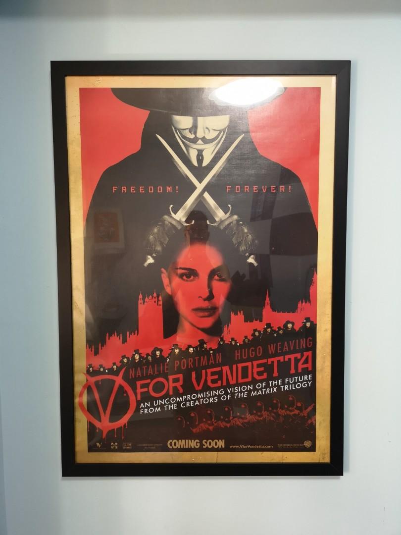 V For Vendetta Movie Poster Vintage Collectibles Vintage Collectibles On Carousell