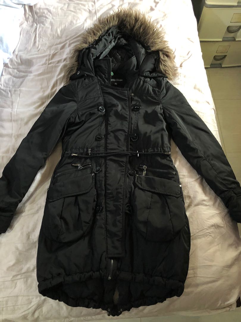 Warehouse black winter jacket