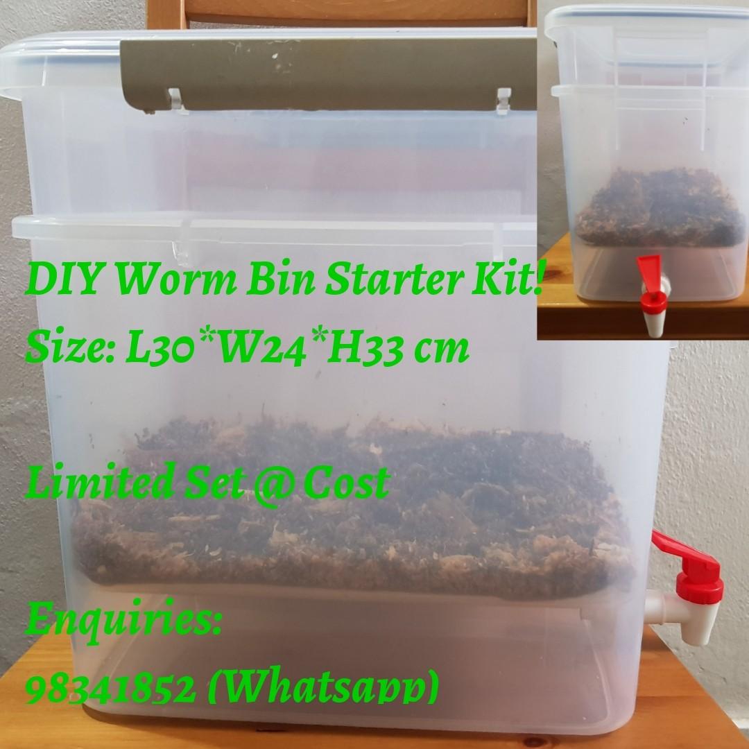 Worm Bin Starter Kit, Furniture & Home Living, Gardening, Gardening