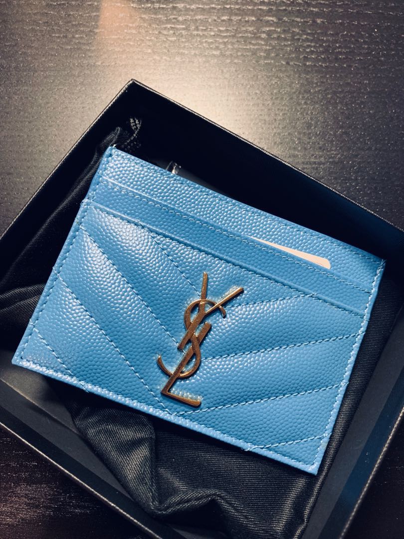 Ysl card holder blue clearance