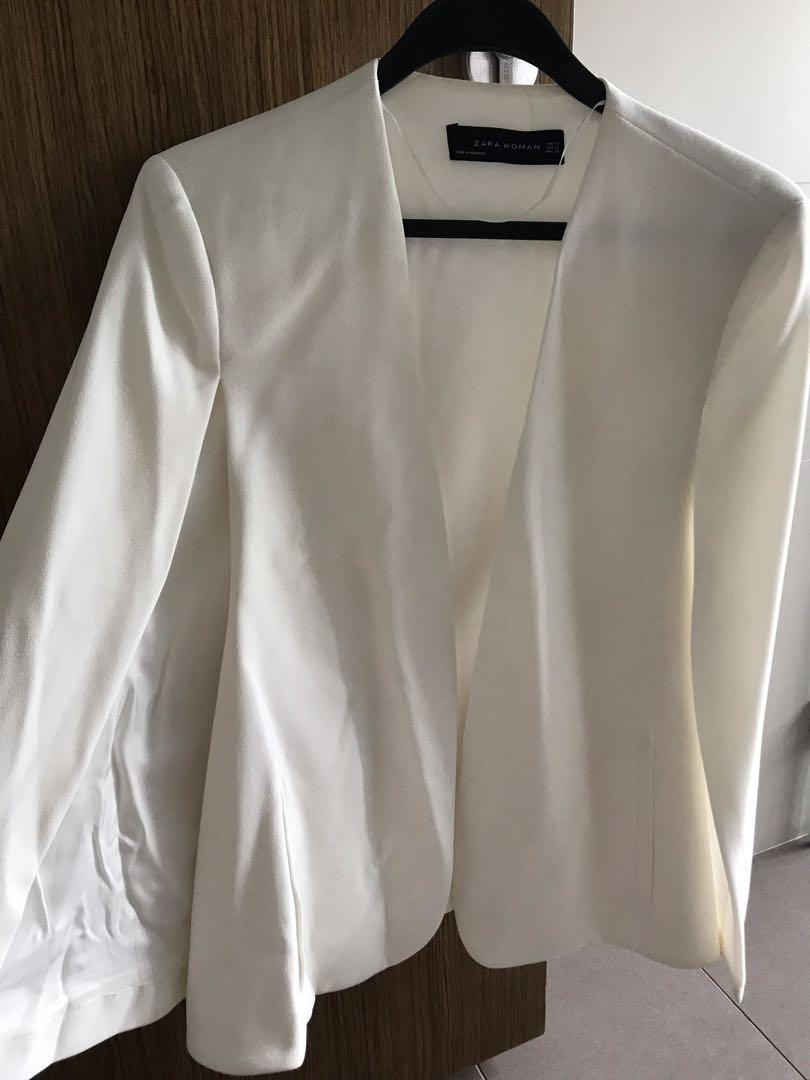 white cape jacket zara