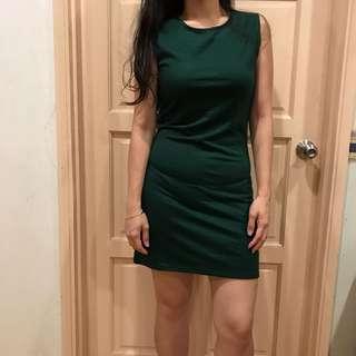 BN Dark Green Bodycon Dress