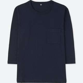 UNIQLO 圓領七分袖 Navy