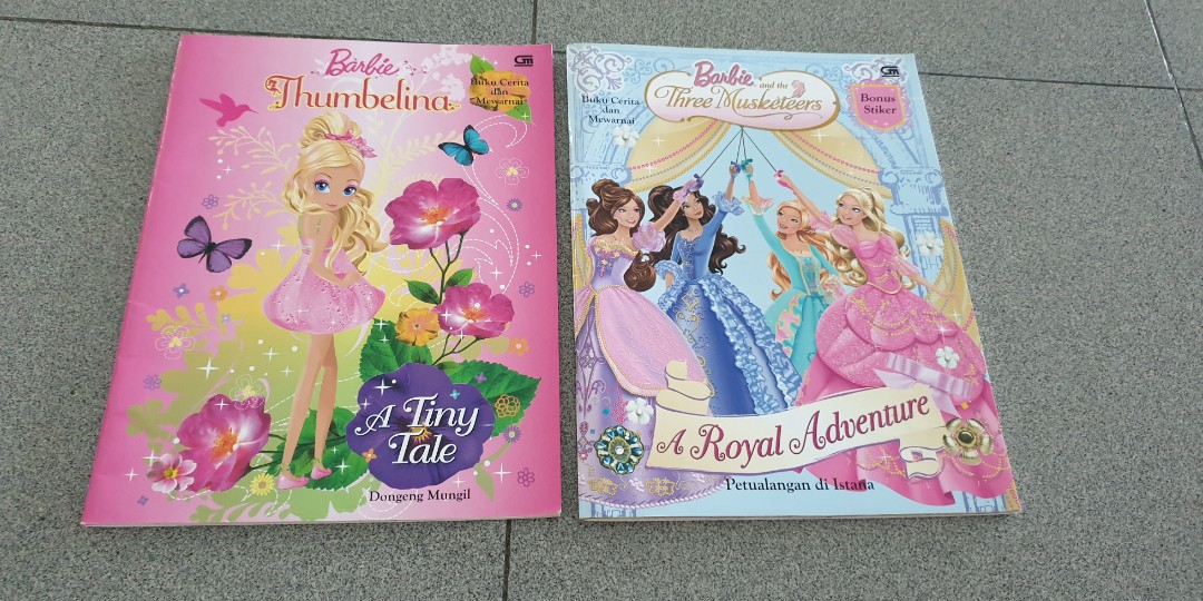2 Buku Aktivitas Barbie Mewarnai Buku Alat Tulis Buku Di Carousell