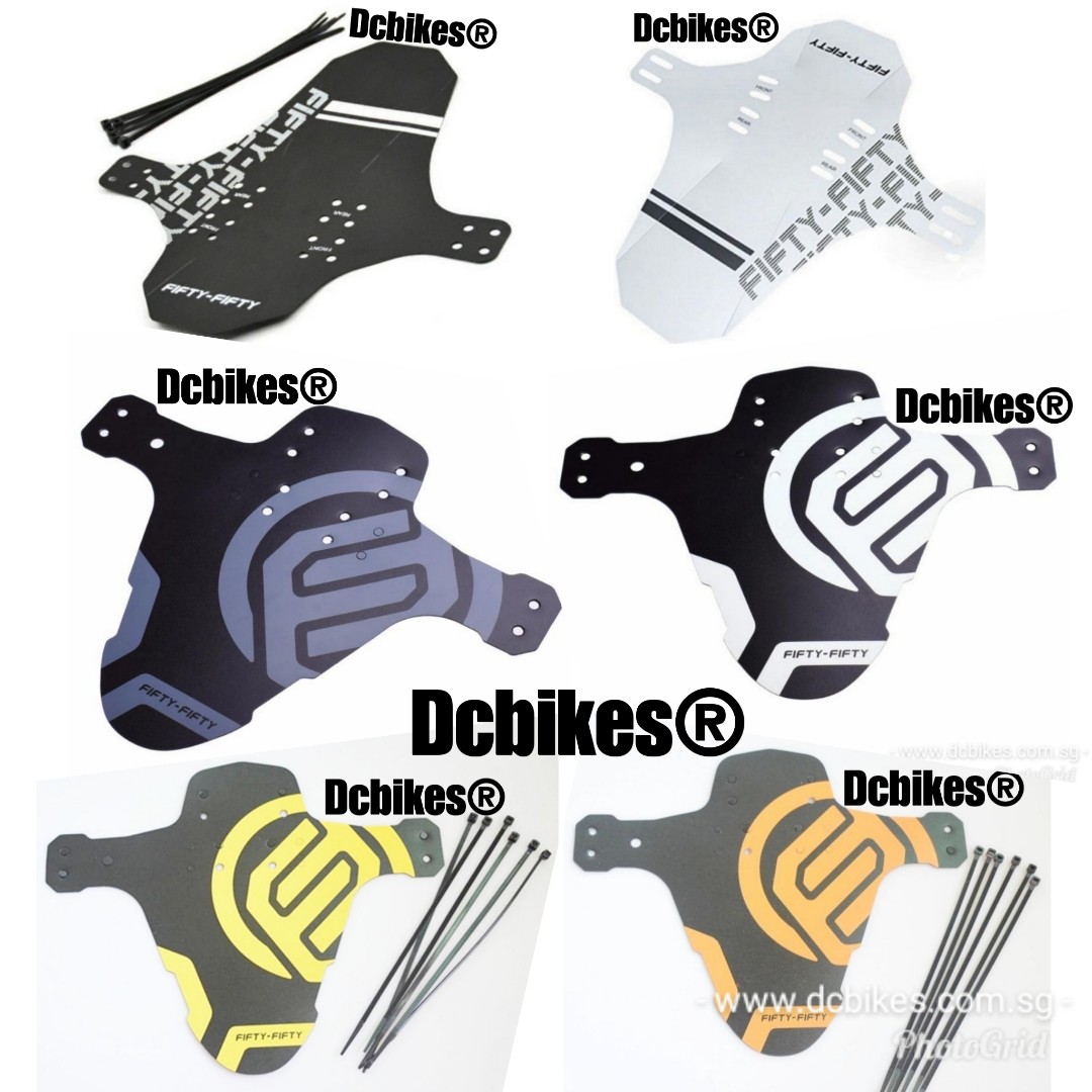 FIFTY FIFTY Mud Guard MTB Fenders Dcbikes Colours Black White Grey Orange Yellow Matt WhiteGreen Blue Sports Equipment Bicycles Parts Parts Accessories on Carousell