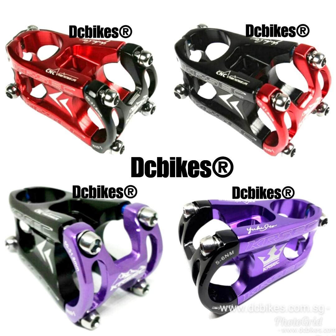 Krsec Anodized 50mm Stem 31.8mm Dcbikes Colours Black Red