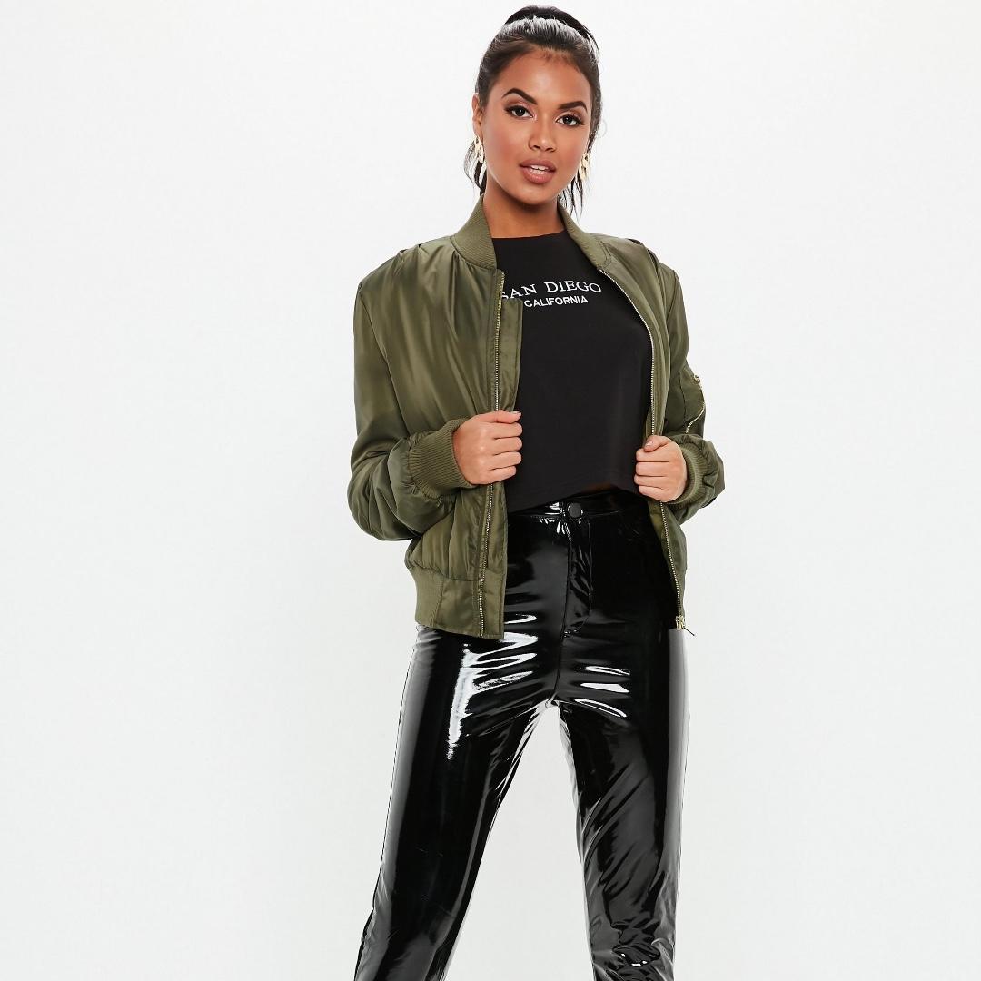 MISSGUIDED Army Green Ultimate MA1 Bomber Jacket