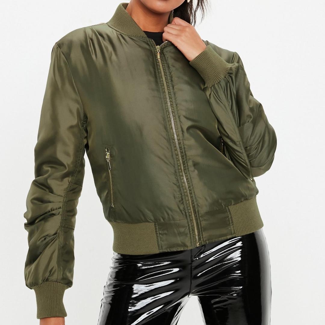 MISSGUIDED Army Green Ultimate MA1 Bomber Jacket Women s Fashion Coats Jackets and Outerwear on Carousell