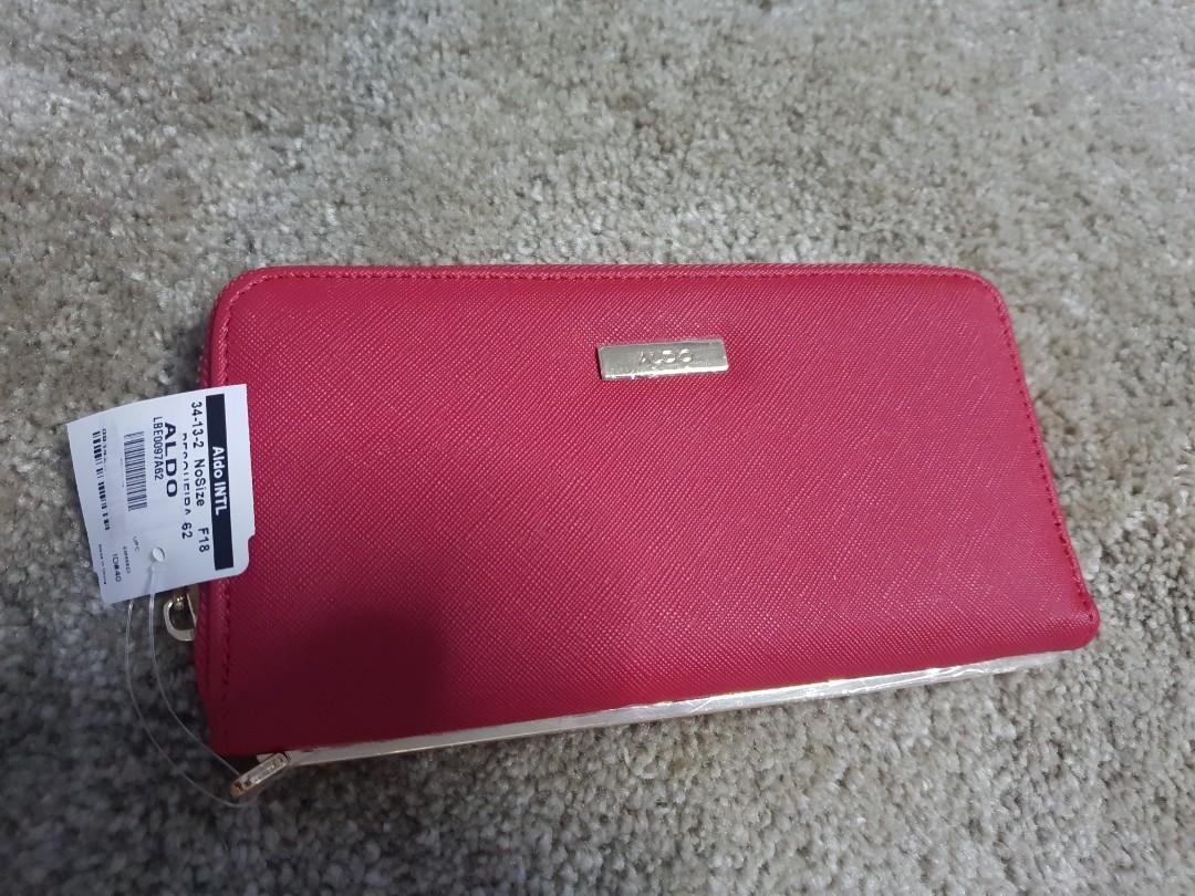 aldo red wallet