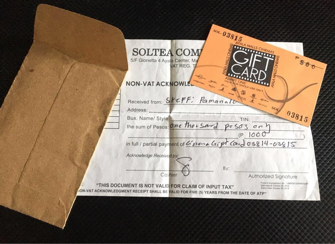 Ayala Malls Cinema Gift Card, Tickets & Vouchers, Store ...