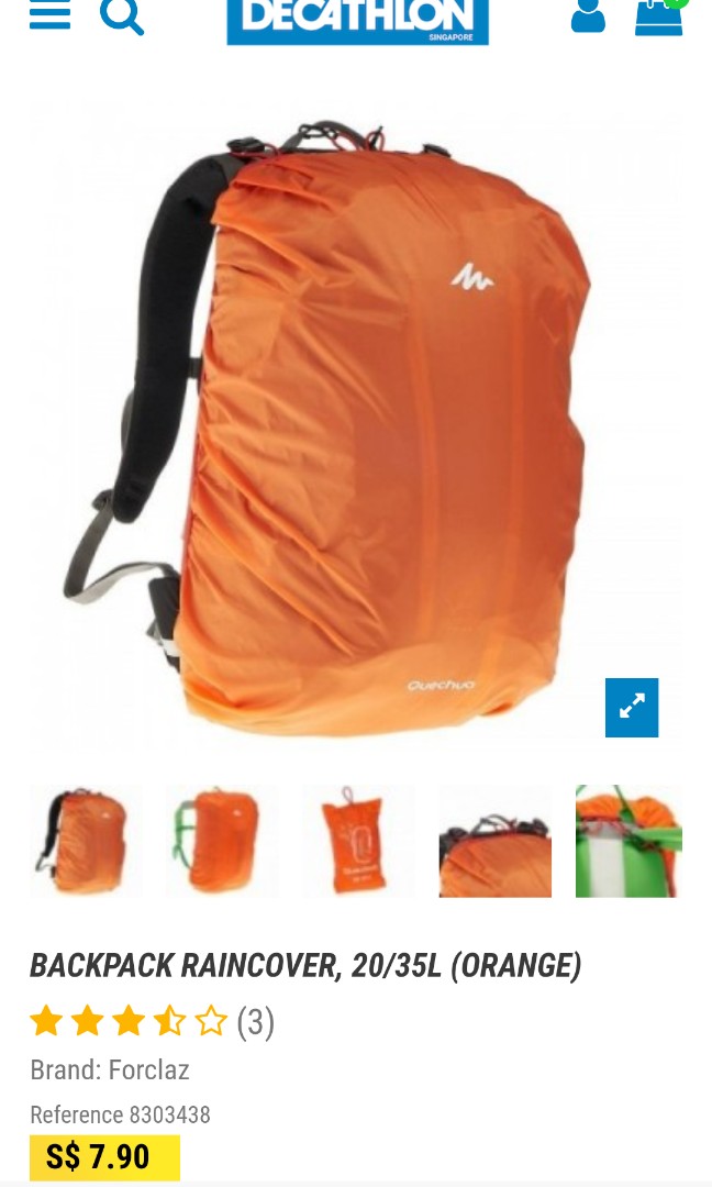 decathlon backpack rain cover