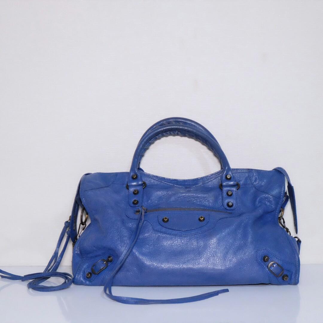 Balenciaga City Bag In Blue Women S Fashion Women S Bags