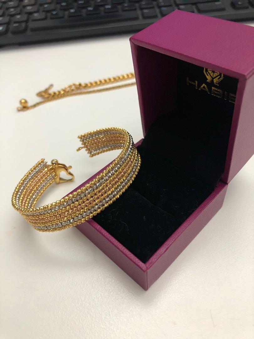 Bangle 916 Gold Italian Design Women S Fashion Jewellery On Carousell