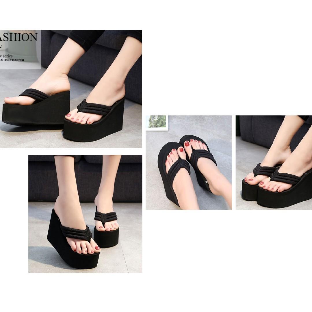 white foam platform sandals