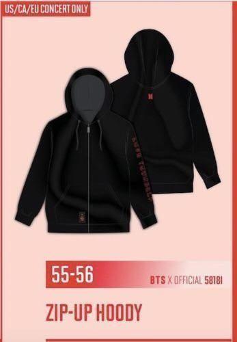 Love yourself tour zip up hoodie top