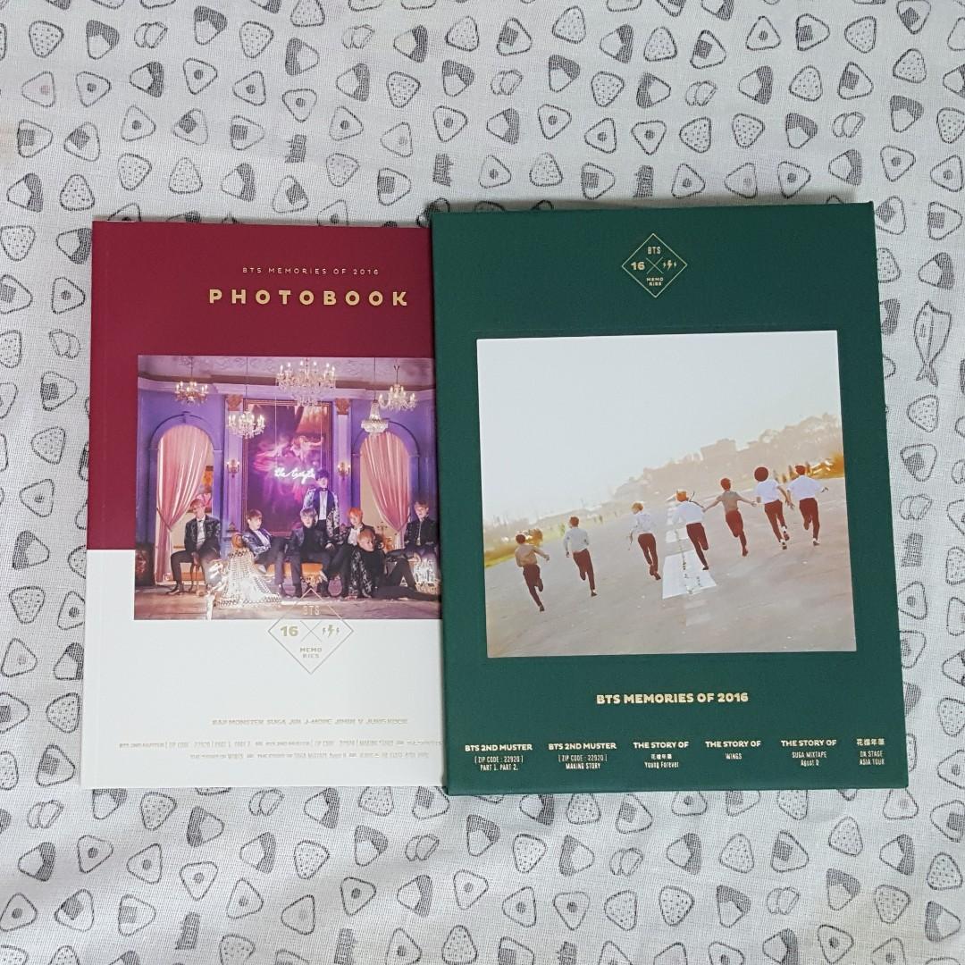 Reserved Bts Memories Of 2016 Photobook Entertainment K Wave On Carousell