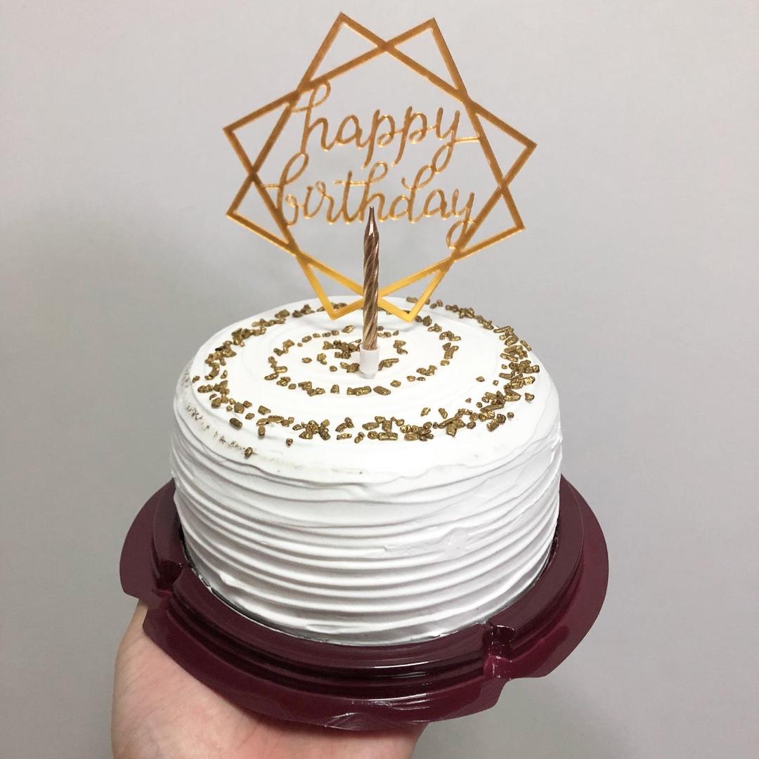 Chocolate Chiffon Cake With Simple White Swirl Design 6 Inch