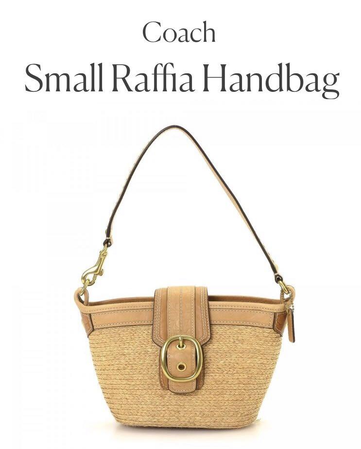 Coach Small Raffia Handbag, Women's Fashion, Bags & Wallets, Purses ...