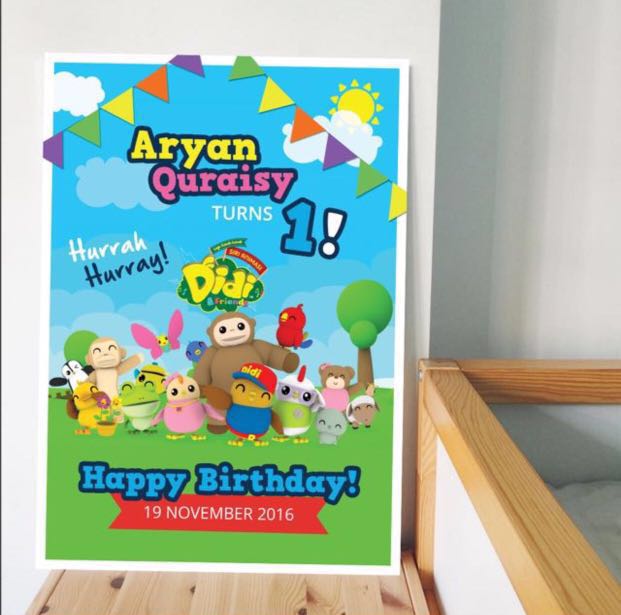 Didi And Friends Birthday A2 Poster Hobbies Toys Stationery Craft Occasions Party Supplies On Carousell