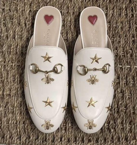 gucci princetown embroidered leather slipper