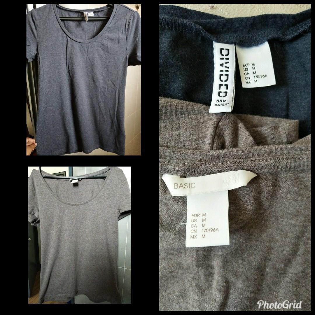 H&M Basic Top (Category: Blouses) located in Seremban. Submitted by shane2788 (Listing ID 216539086, Image 1). Description: 2 clothes.