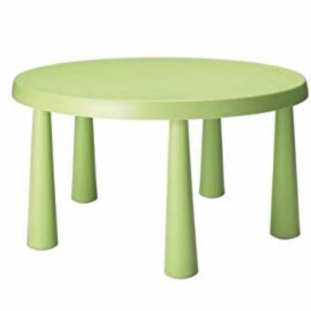 Ikea Round Table Furniture Tables, Green Round Table