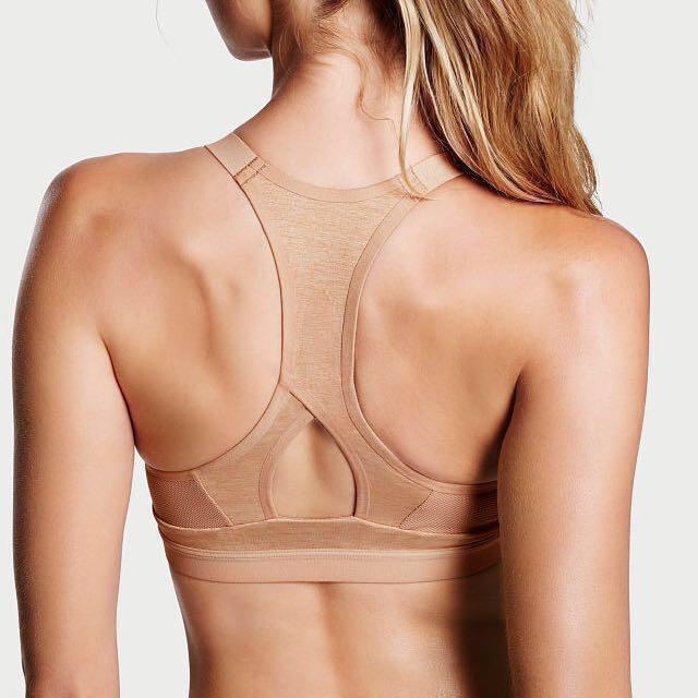 Incredible Front-Close Sports Bra in Nude by Victoria Secret (US), Women's  Fashion, Activewear on Carousell