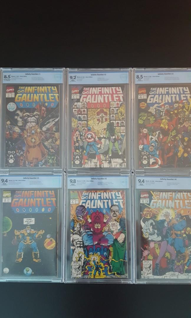 Infinity Gauntlet 1 2 3 4 5 6 Cbcs 1991 1st Series Complete Set Of Infinity Gauntlet 1 2 3 4 5 6 Cbcs 1991 1st Series Complete Set Of