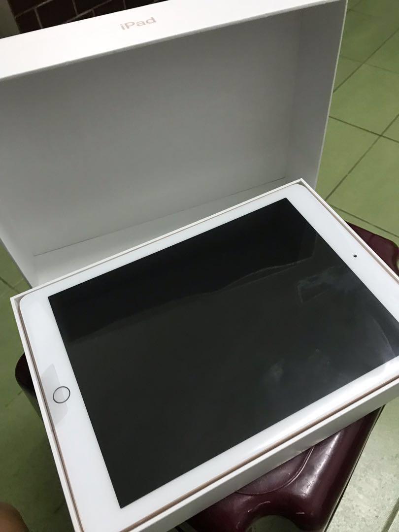 ipad 128g wifi玫瑰金,无盒封膜,未使用,全配,全新.