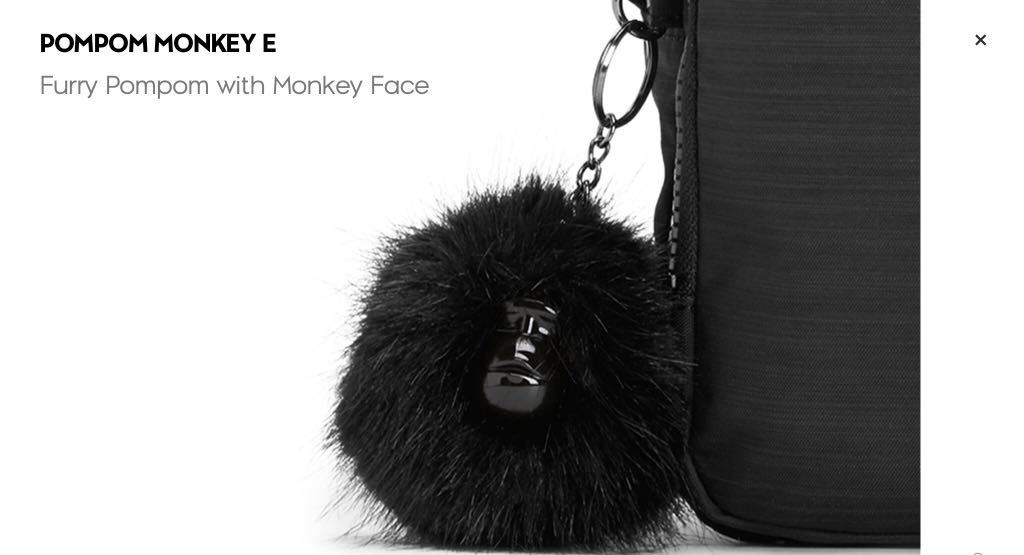 Kipling Pompom Monkey Keyring Women S Fashion Bags Wallets