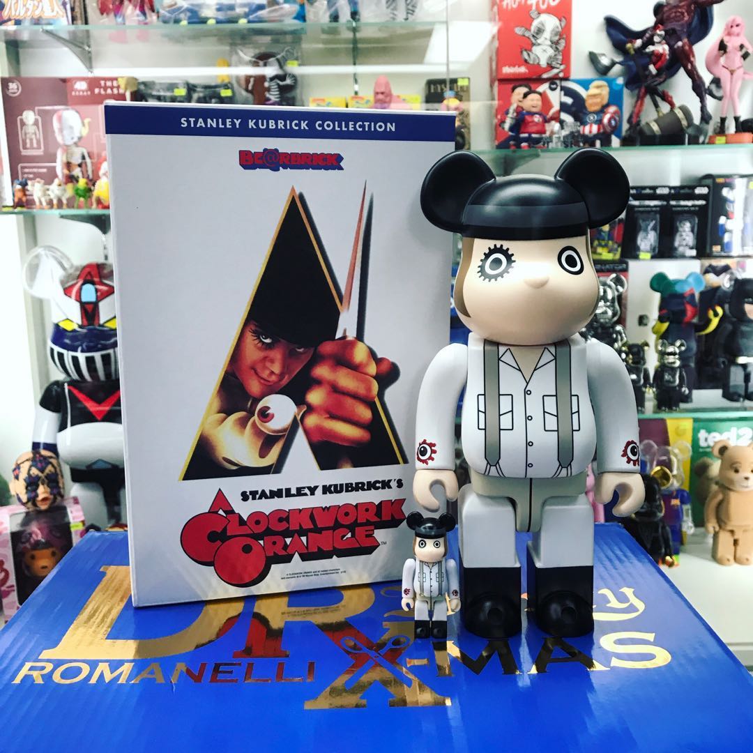 Bearbrick clockwork shop orange